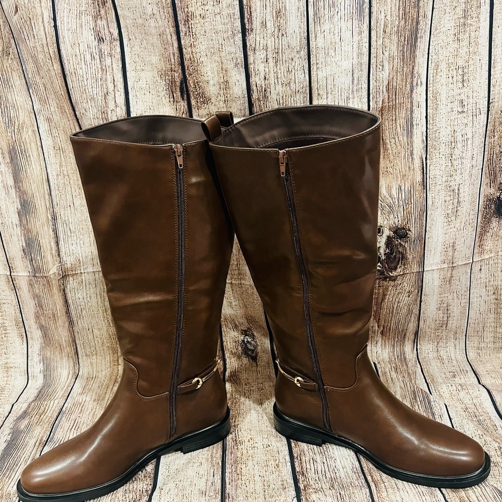 Brown Knee-High Boots Sz 10 - Picture 5 of 13